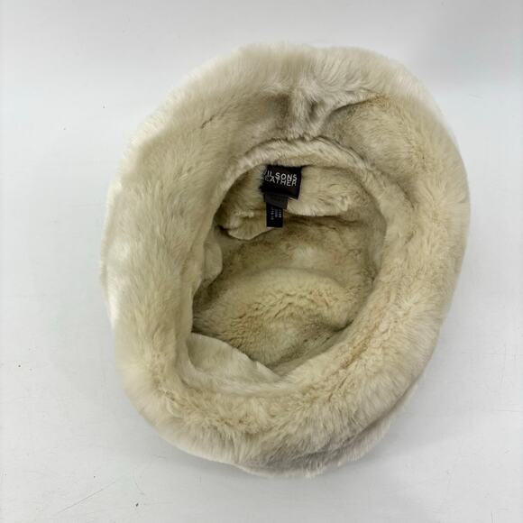 Wilsons Leather Bucket Hat Leather Sherpa Lined Tan 90s Size S/M main image 9